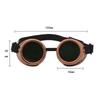 Steampunk Motorcycle Goggles with Spiked Rivets Vintage Round Cosplay Sunglasses for Welding and Cyber-Goths