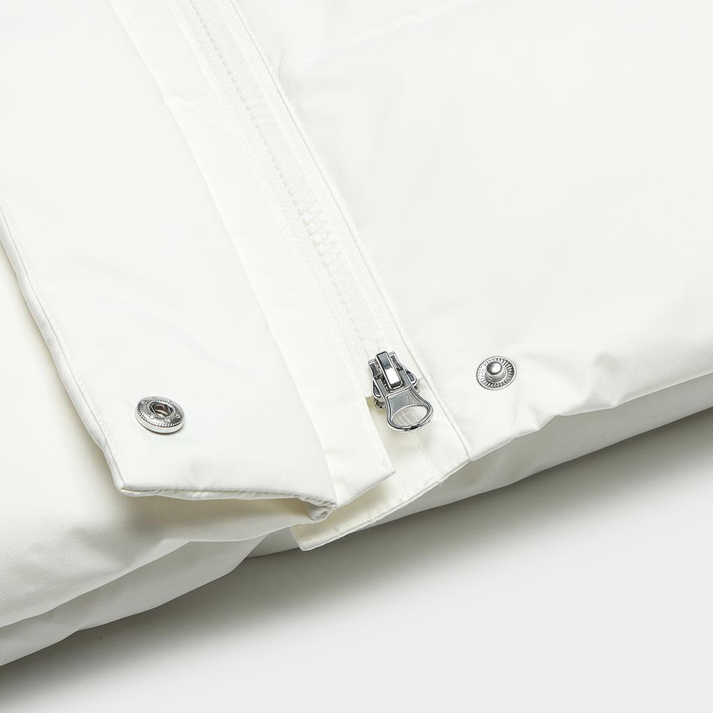 Fila Logo Print Hooded Mid-Length Casual Down Jacket Women Outerwear White F11W347901F-WT