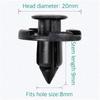100pcs Car Fender Push Type Retainers Clips POM Plastic 01553-09321 for INFINITI for NISSAN Auto Accessories