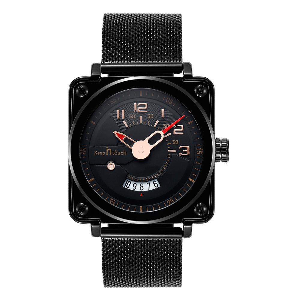 Men Watches Luxury Minimalist Calendar Stainless Steel Waterproof Luminous Date Week Sport Wrist Watches Quartz Watches Luxury