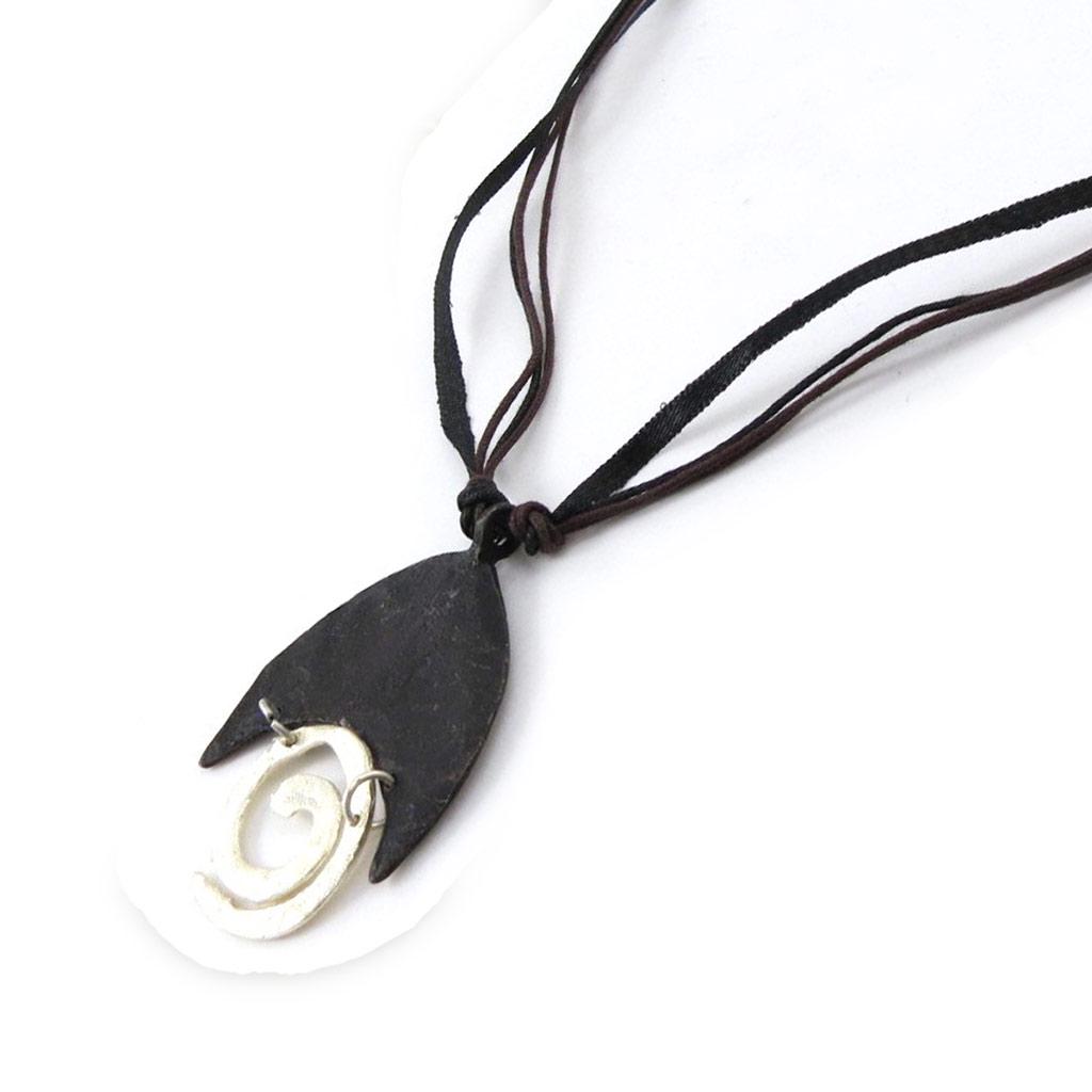Les Trésors De Lily [E7233] - Designer Necklace 'Jardin d'Eden' Black Silver