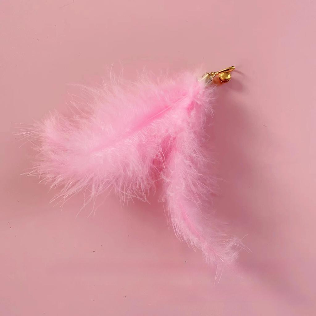 5pcs/10pcs Pet Cuddly Stick Feather Bell Replacement Head Pet Plush Toy Cuddly Cat Toy Relief Interactive Toy Cat Toys Pet Toys