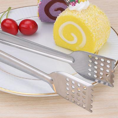 Yousheng Food Tong Hollow Non-slip Stainless Steel Rounded Edge Cooking Clamp for Grilling
