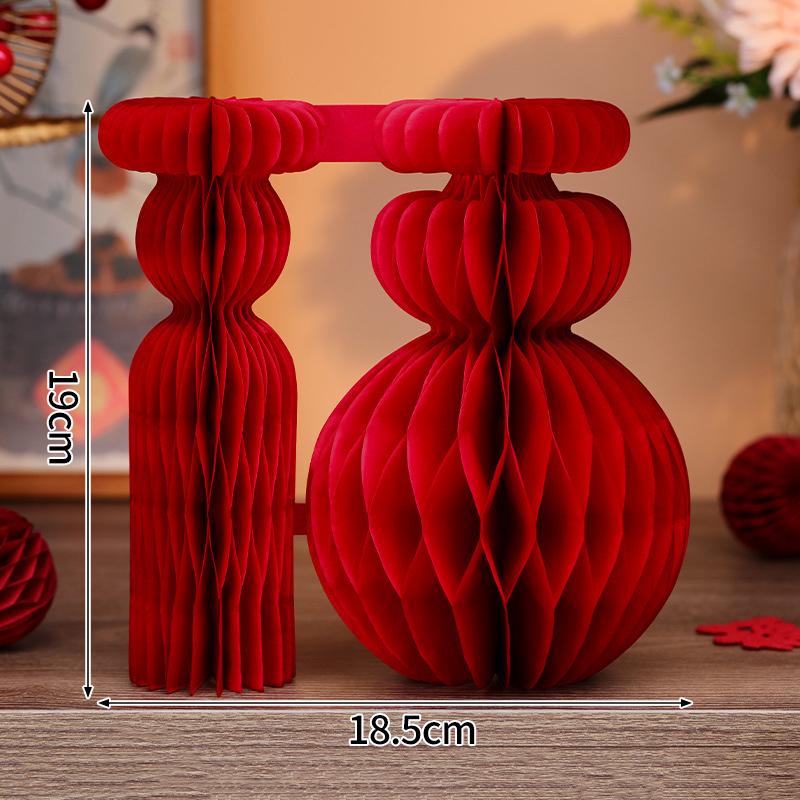 Horse Shape Ornaments For  Chinese New Year Desktop Parper Honeycomb Balls Festival Party Gifts Room Decoration