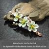 Ceramic Incense Holder & Brush Rest - Magnolia Plum Blossom Design