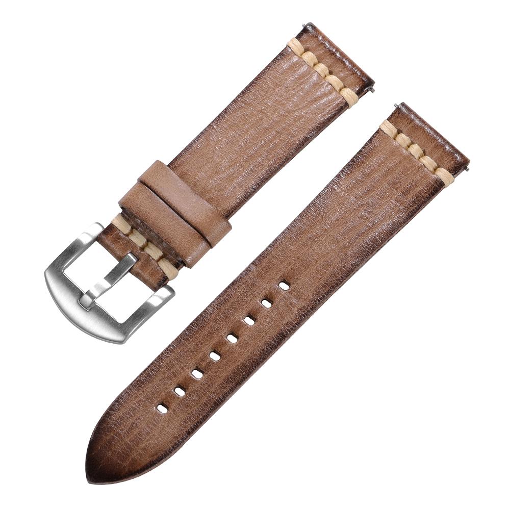 18mm 20mm 22mm 24mm Stitching Calfskin Watch Strap for Tudor for Samsung Vintage Cowhide Watchband for Seiko Men Wrist Bracelet