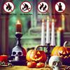 New Flameless Cone Electronic Remote Control Candle  Halloween Decorative Plastic Material Ghost Flameless Candle
