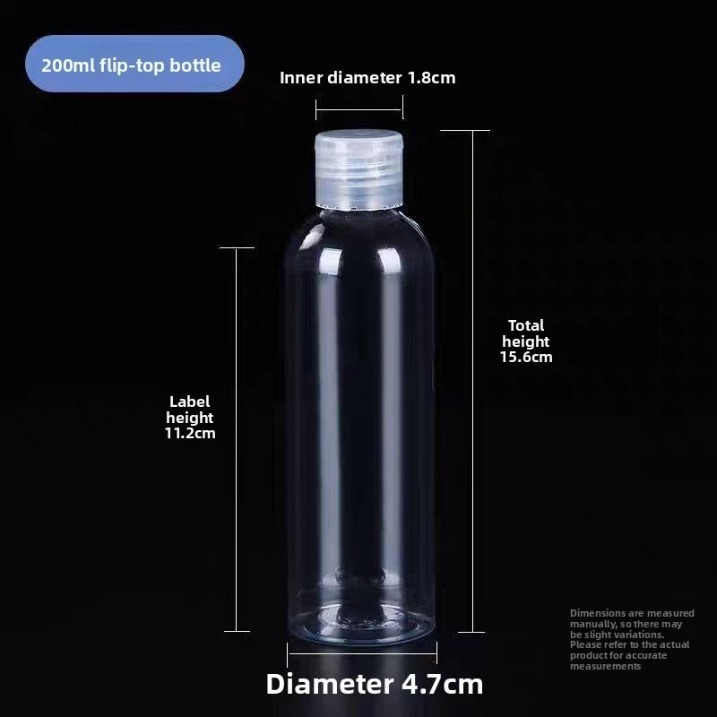 Plastic Cosmetic Bottles With Flip Butterfly Cap For Travel And Storage