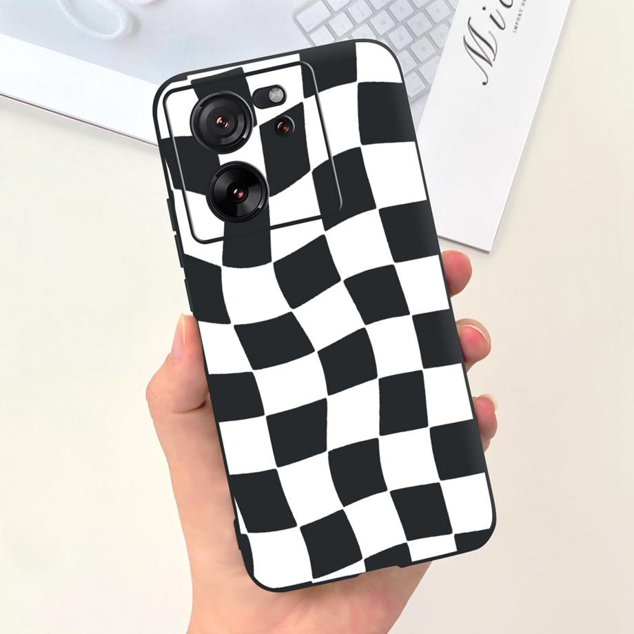 For Xiaomi Redmi 13C Case Xiaomi Mi 13T Pro Back Cover Soft Matte Liquid Silicone Flower Cartoon Printing Capa For Mi13T Pro Bag