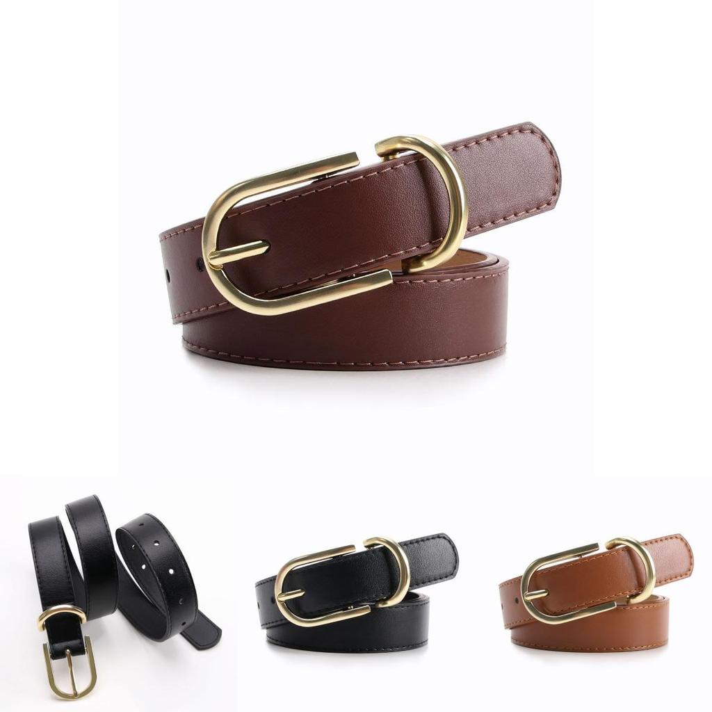 Fashion Minimalist Alloy Womens Belt With Adjustable Pin Buckle For Casual And Office Wear
