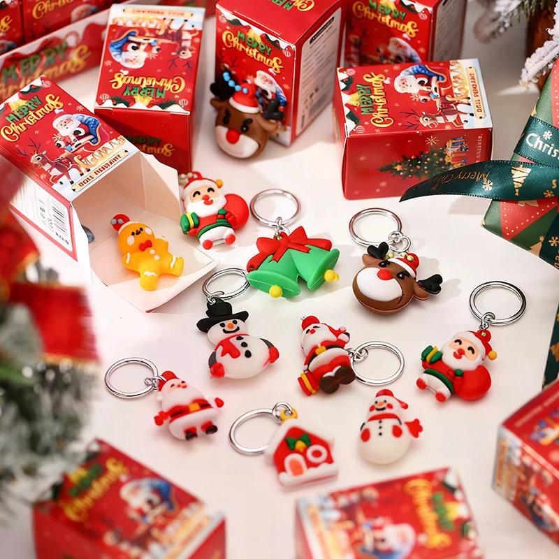 24pcs Christmas Themed Party Key Ring Gift Pack Surprise Box Suitable As Christmas Gift Party Gift Best For Christmas