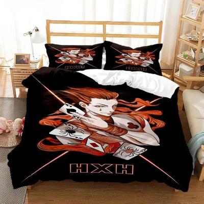Hunter×Hunter Bettwäscheset Exquisites Bettzubehörset Cartoon Anime Bettbezug Bettdecke Set Bettwäscheset Geburtstagsgeschenk
