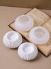 DIY Stripe Round Incense Tray Silicone Mold Simple Candlestick Concrete Gypsum Molds Thread Incense Insert Stick Holder Mould