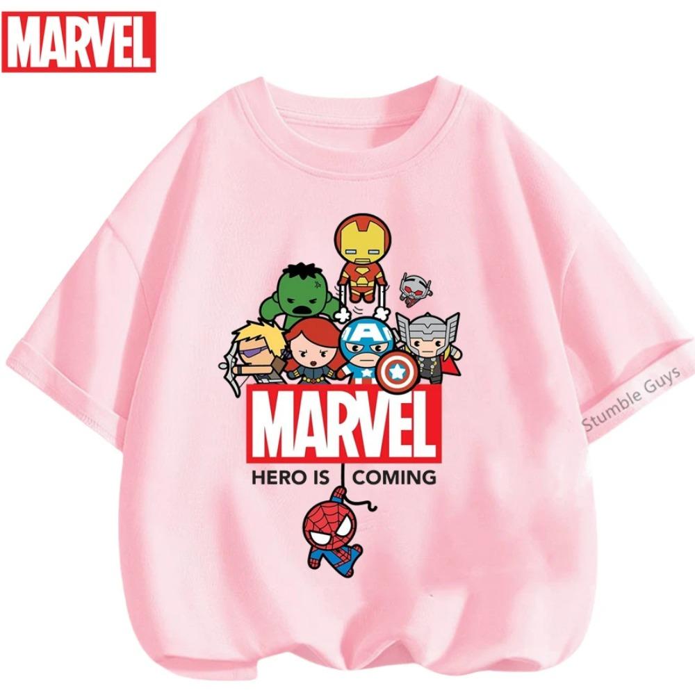 Boys Spiderman Clothes Girls Spider-Man Graphic T-Shirt Ages 3-14 Summer Marvel Kids Casual Tops 110