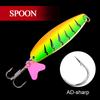 FTK 1PC 8 Farben Löffel Angelköder 25g/30g/35g mit Drillingshaken Bass CrankBait Löffel Kurbelköder