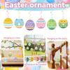 Easter Theme Easter Egg Party Decorations Alphabet Pull Flag Spiral Hanging Ornament Set