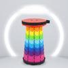 Verdickter verstärkter Klapphocker Outdoor Reise tragbare Hocker Multifunktionaler robuster Teleskop-Hocker verstellbare Höhe Camping Angelstuhl
