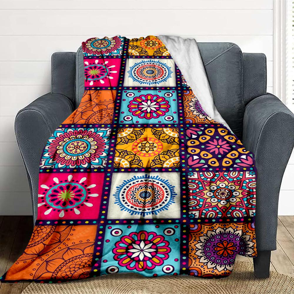 Colorful Patterns Flannel Blanket Throw Blanket Soft Warm Sofa Bed Camping Car home Decor Unique Christmas Gift C930567