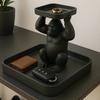 Un Plateau Décoration Statuette Gorille, Parfait pour Ranger Clés, Portefeuilles, Bijoux, Bijoux, et Autres Accessoires Décoratifs. Ça Peut