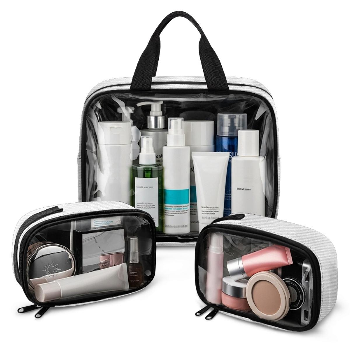 Print on Demand MaileLei Culture Design Large Capacity Travel Toiletries and Cosmetics Bag Three Piece Set Customization белый