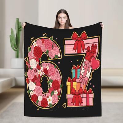 67 Six Seven Meme Mom 67 Meme Plush Blanket Kids Adult  Flannel Throw Blanket For Couch Bed Super Warm Bedspread Gift Idea