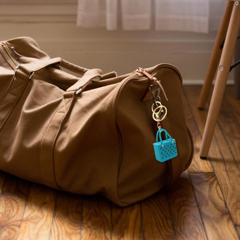 Schöne Tasche mit Loch Schlüsselanhänger Einfacher Autoschlüsselanhänger Mode Strandkorb Hängende Ornamente Schlüsselanhänger Schlüsselanhänger Zubehör