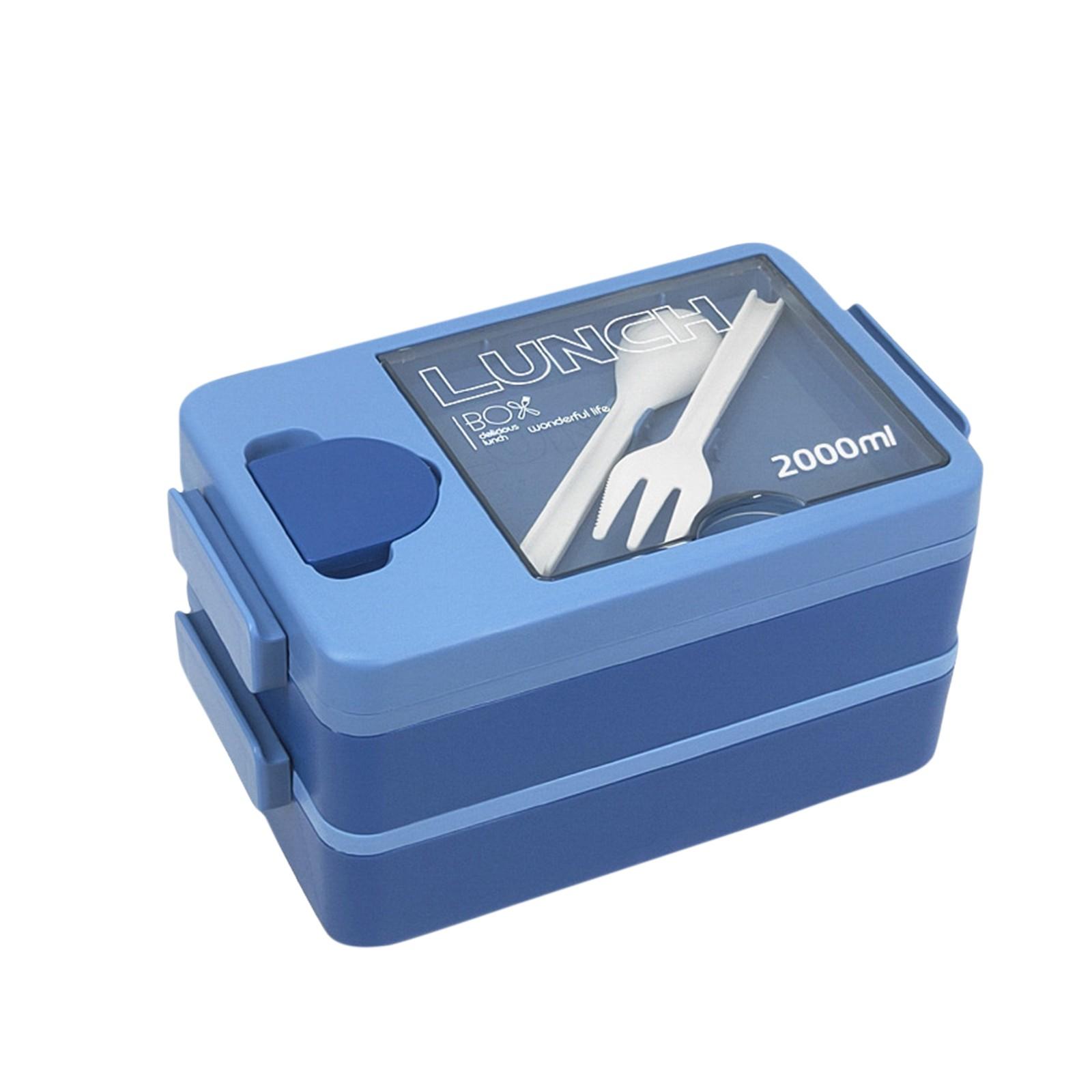 

Двухслойный студенческий ланч-бокс с коробкой для приправ, рабочий микроволновый ланч-бокс, специальный отсек для ланч-бокса для студентов One Size