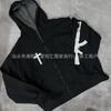 Mens Oversized Hooded Zip-Up Sweatshirt With Geometric Print Streetwear Style Fall Casual Wear