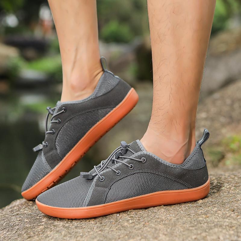 New Wide Toe Neutral Sports Shoes with Flat Mesh Summer Casual Shoes, Suitable for Comfortable Outdoor Training Tennis Men 35-46