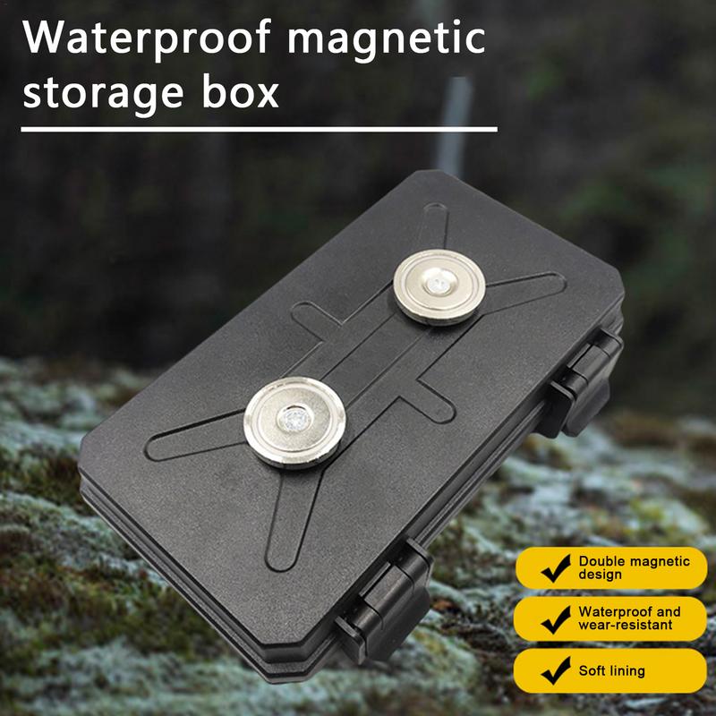 Magnetic Key Box Magnetic Key Holder Under Car Twin Magnets Key Cabinets Magnet Key Hider Soft Lining Car Accessories