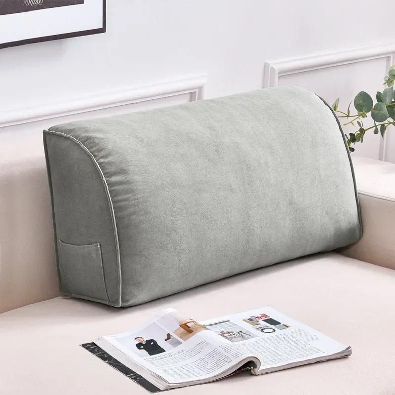 Dreieckiges Lendenstützkissen Abnehmbar Waschbar Lese-Rückenlehne Rückenkissen zur Schmerzlinderung Sofa Bett Stuhl Taillenkissen
