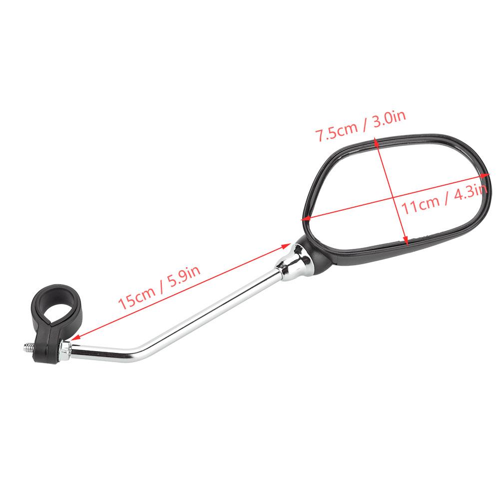 1 Pair Cycling Mountain Bike Handlebar Back View Mirror 360 Rotation with   Reflectors