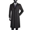 Men's Casual Long Trench Coat Spring Autumn Single Breasted British Vintage Windbreaker Coat