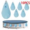 10 Peças Pesos para Cobertura de Piscina com Ganchos Saco Pendurável para Cobertura de Piscina à Prova de Vazamentos PVC Pesado para Piscina Acima do Solo