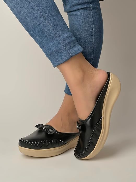 Shoetopia Womens Stylish Comfort Loafers Lightweight Cushioned Sole | Casual & Party Wear Sandals for Women Platform Heel