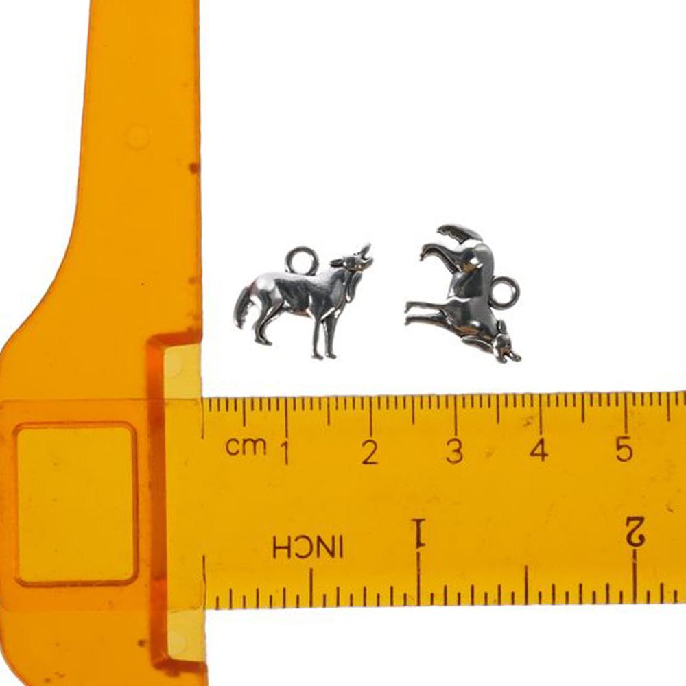 Zinc Alloy Alloy Animal Charms Silver Howling Wolf Pendant  Handmade Crafts Lovers