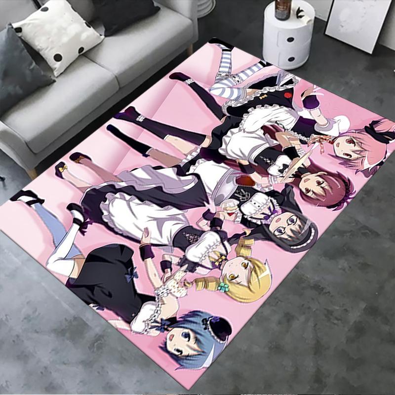 2026 NEW Puella Magi Madoka Magica Carpet Rug for Living Room Bedroom Home Sofa Decoration,Kids play Non-slip Floor Mat