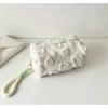 Ins Style Cosmetic Jacquard Plush Storage Bag Portable Cute Foreign Style Storage Bag Go Out Washing Plush Bag