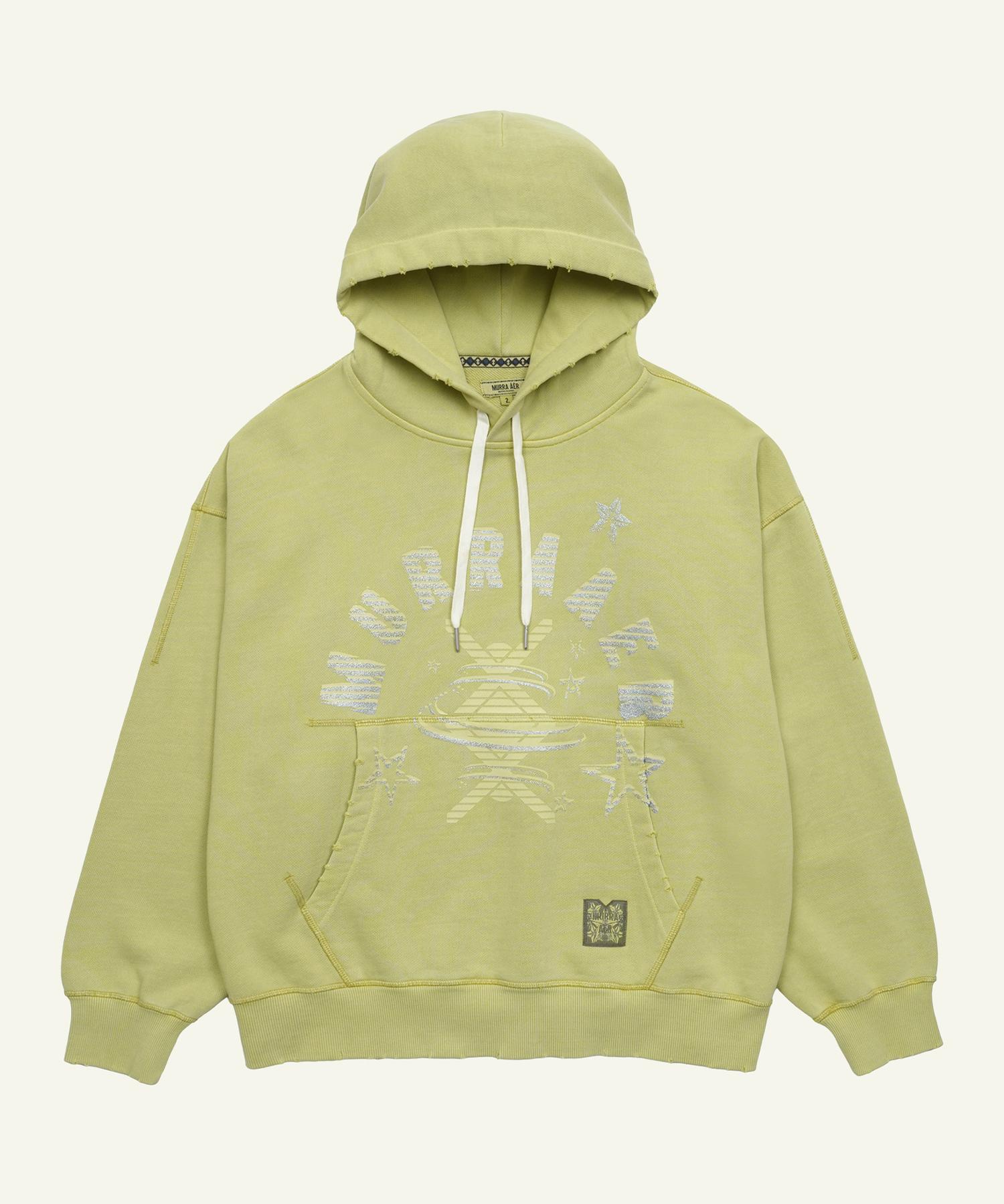 Mura Halogen Glitter Spin Hooded Sweatshirt _ Lime Lime/1