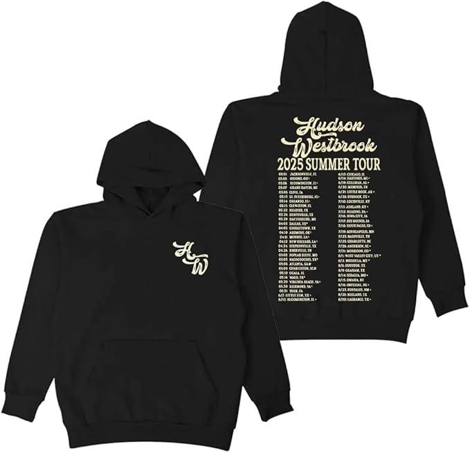 Sudadera con capucha Hudson Westbrook 2025 Summer Tour Merch ropa de calle de manga larga mujeres hombres sudaderas con capucha