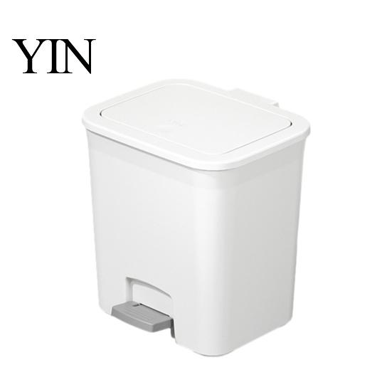 Narrow Trash Can Pedal Can, with Dual-mode Lid, Easy Access Garbage Compact Recycling Bin Odor-proof Slim Solid Color Waste Basket, for Bathroom