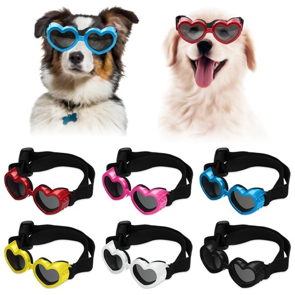 UV Protection Puppy Eyeglasses Heart-shaped Dog Goggles Fashion Dog Sunglasses Pet Supplies