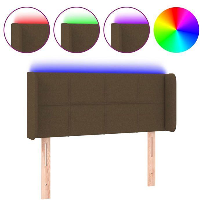 VidaXL LED Headboard Bedroom Furniture Single Bed Accessory Headboard Interior Dark Brown 3123229