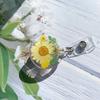 Transparent Dried Leaf Flower ID Card Clip Badge Reel Floral creative Resin Badge Holder Work Badge Gfit for Doctor Nurse