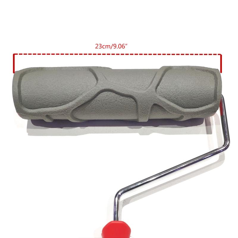 Household DIY Paint Roller Embossing Stencils Art Brush Construction Tool Brick Roller for Wall Paint Texture Rolling Flower