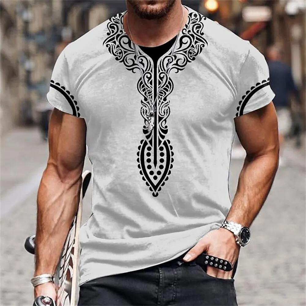 Summer Retro African Ethnic Style 3D Print T-Shirts Men Women Vintage T Shirt Short Sleeve Oversized Kids Tees Tops Man Clothing