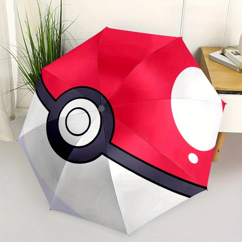 Зонт Покебол   Милый зонт с милым дизайном, Портативный складной зонт-трость 3 сложения для мужчин и женщин, S309