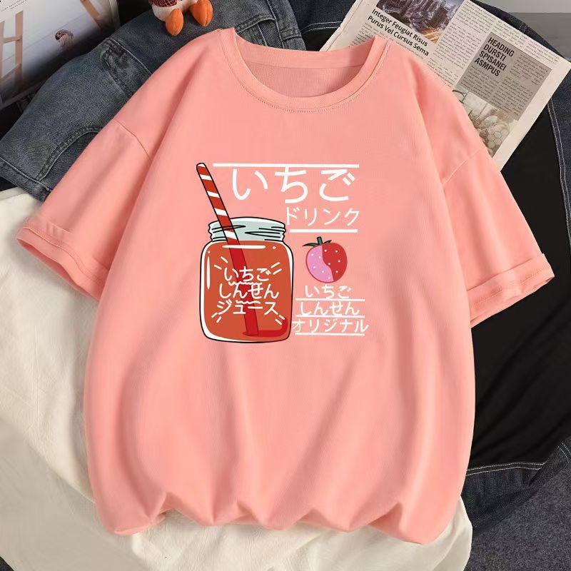 Cotton New Short-sleeved T-shirt Loose Large Size Women's Tops Summer Korean Version of The T-shirt Women