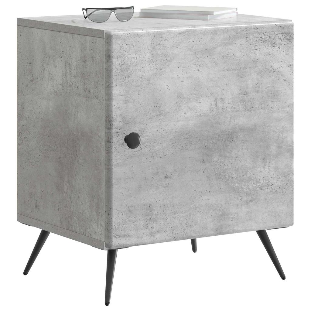 Nightstand Concrete Gray 43 X 34.5 X 50 Cm Engineered Wood