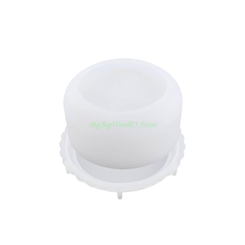 24TE Holder Resin Molds Round Silicone Cup Mold Resin Casting Mould for Crafting DIY Dining Table Centerpieces Decors